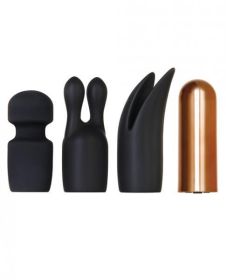 Glam Squad 3 Sleeves One Bullet Vibrator Black Copper