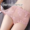 2 Pcs Flower Mesh Women Lace Sexy Bikini Panties Plus Size Boyshorts Panties Underwear,Black Red