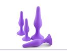 Sex Shop Purple and Black 4pcs/set 4Size Silicone Anal Plug Anal Massage Stimulate Insert Anus Adult Game Sex Toy